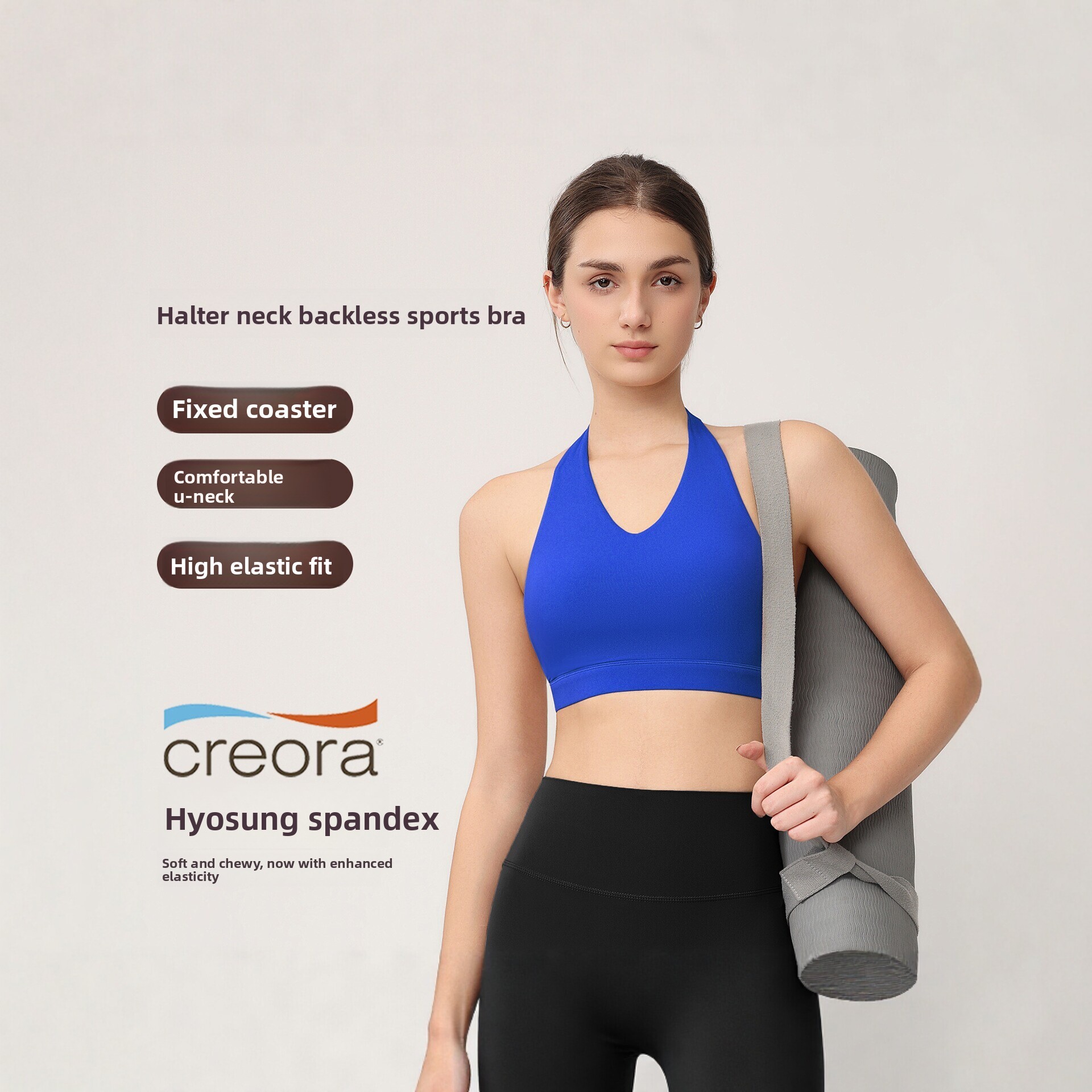 Push Up Bra Padded - 여성용 홀터 스포츠 브라, 고정 패드